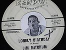 RARE Doo Wop PROMO 45 JIM MITCHUM Lonely Birthday / Oh What A Feeling Candix