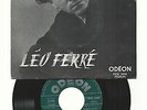 LEO FERRE-EP VINYLES FRANCE- LA CHAMBRE + LE PARVENU+ NOTRE AMOUR+LE PONT MIRABE