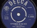 PAUL RITCHIE  SEPTEMBER IN THE RAIN  UK ORIG  JOE MEEK  RGM  MEEKSVILLE