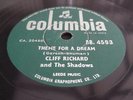 CLIFF RICHARD THEME FOR A DREAM VERY RARE 78 RPM RECORD