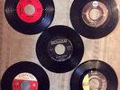 Collection of 45s classic rock and pop, including Beatles, Doors. See list.