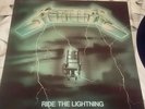 Metallica Ride the Lightning Green Sleeve Blue vinyl Record