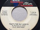 NORTHERN SOUL Isley Brothers THAT'S THE WAY LOVE IS Tamla Motown 45 rare Canada