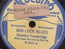 DORETHA TROWBRIDGE PINETOP AARON SPARKS BLUEBIRD 5431 BLUES 78 RPM RECORD V+/E-