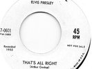 Elvis Presly That's All Right White Label Promo Gold Standard 45