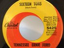 Popcorn Soul Mod 45 Tennessee Ernie Ford Sixteen Tons on Capitol Swirl HEAR