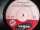 Unique  Johnny HALLYDAY Souvenirs EP VOGUE 7755 Erreur,différent centreur EX+ *