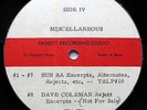 SUN RA outtakes - 1957 ACETATE LP UNRELEASED TRANSITION unknown recordings HEAR