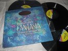WALT DISNEY FANTASIA Leopold Stokowski w/GOLD STICKER Orchestra 2 RECORD LP VG++