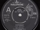 60s 70s THE BEATLES yesterday 1976 UK Demo Promo DJ Copy 7