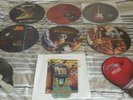 Heavy metal picture discs.