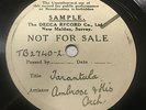 78 RPM British Jazz - Unissued Take - Original Shellac Test - Ambrose Orch