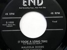 MALCOLM DODDS & The TUNEDROPS 45 It Took A Long Time END lbl DOO WOP mg262