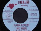 NIPPY HAWKINS & NIP-TONES: It's Gonna Be Too Late / Angie 45 (devastatingly gre