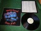 MOTORHEAD IRON FIST ORIG UK BRONZE RECORDS LP 1982 WITH LYRIC INNER