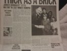 JETHRO TULL 1972 CHR 1003 UK LP VINYL W/ ORIGINAL NEWSPAPER PROMO COVER thick as