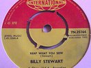 BILLY STEWART   REAP WHAT YOU SOW ** 1962 PYE INTERNATIONAL 45