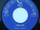 HEAR Louis & Frosty 45 Lonesome Confused/Train Time C NOTE 109 R&B blues bopper