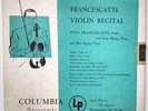 ZINO FRANCESCATTI VIOLIN RECITAL - Columbia Masterworks LP NM
