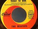 BEATLES 45 TICKET TO RIDE SCRANTON EAST COAST SWIRL CAPITOL 5407