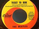 BEATLES 45 TICKET TO RIDE RCA ROCKAWAY CONTRACT EAST COAST SWIRL CAPITOL 5407