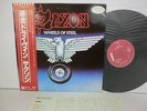 SAXON Wheels of Steel LP Vinyl JAPAN P-10870G W/ OBI - PROMO LABEL /