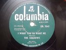 THE SHADOWS DB 7047 atlantis/i want you to want me INDIA RARE 78 RPM 10
