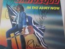 Status Quo - In The Army Now. 12 inch single signed by Francis, Rick and Rhino