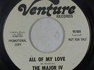 Crossover Soul 45 - Major IV - All Of My Love - Venture - VG+ mp3 - promo