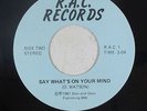 Modern Soul 45 - D. Watson - Say What's On Your Mind - R.A.C. - VG++ mp3