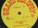 GRAND OLE OPRY WSM PROGRAM NO. 203.  LP. 1965