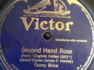 Victor 78 RPM Fanny Brice 45263 Second Hand Rose / My Man V+