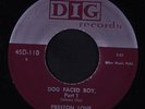 PRESTON LOVE: Dog Faced Boy (pts 1 & 2) 45 Blues & R&B
