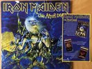 IRON MAIDEN Live After Death double LP Gatefold w/ Lyric Sleeve & Ad 1985 VG+