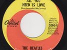 BEATLES 45 ALL YOU NEED IS LOVE DECCA CONTRACT SCRANTON EAST COAST CAPITOL 5964