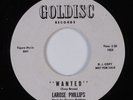 Northern Soul Popcorn 45 LAROSE PHILLIPS Wanted GOLDISC HEAR