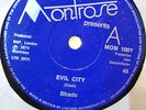 SHADO evil city  private uk metal 45  nwobhm proto punk 1ST PRESS EX++