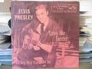 LOVE ME TENDER DARK PINK USA 45 ORIGINAL - ELVIS PRESLEY 47-6643 HORIZONTAL LINE