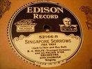 EDISON 52166 BA ROLFE ORCH Singapore Sorrows/FRANK CORNWELL ORCH ELECTRIC N-
