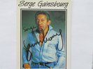 autographe de serge gainsbourg sur cp cpm signed autogramm