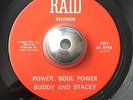 RARE FUNK 45 BUDDY AND STACEY - POWER, SOUL POWER (Raid Records) VG++ HEAR