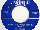rare doo wop 45 THE CELLOS What's Matter For You I Beg Your Love vinyl APOLLO