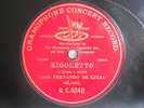 78rpm FERNANDO DE LUCIA sings: LA DONNA E MOBILE - G&T MILANO 1903 1st STAMPER