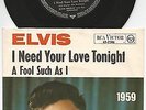 Elvis Presley 7“ Single 45 I Need Your Love Tonight D Jahreszahl Cover 1959 Top