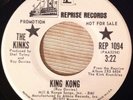 THE KINKS King Kong / Waterloo Sunset 45, Rare 1972 Promo Reprise Near Mint