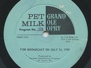 HEAR- Rare Country Radio Show LP- Pet Milk-Grand Ole Opry- Wilburn Brothers-1959