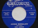 Exotica Rockabilly DON CARSON Jungle Bungalow / Yes Master BERTRAM INT. 45 HEAR