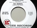 REGENTS   Barbara-Ann  ORIG '61 TEEN DOO-WOP ROCKER   Gee 1065  WLP PROMO   HEAR
