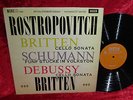 LXT 5661 SILVER MONO UK BRITTEN, DEBUSSY CELLO SONATAS ROSTROPOVICH BRITTEN NM