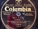 Sol Hoopii w/Andy Iona & Sol K. Bright Columbia 1729-D, 1929 78 rpm